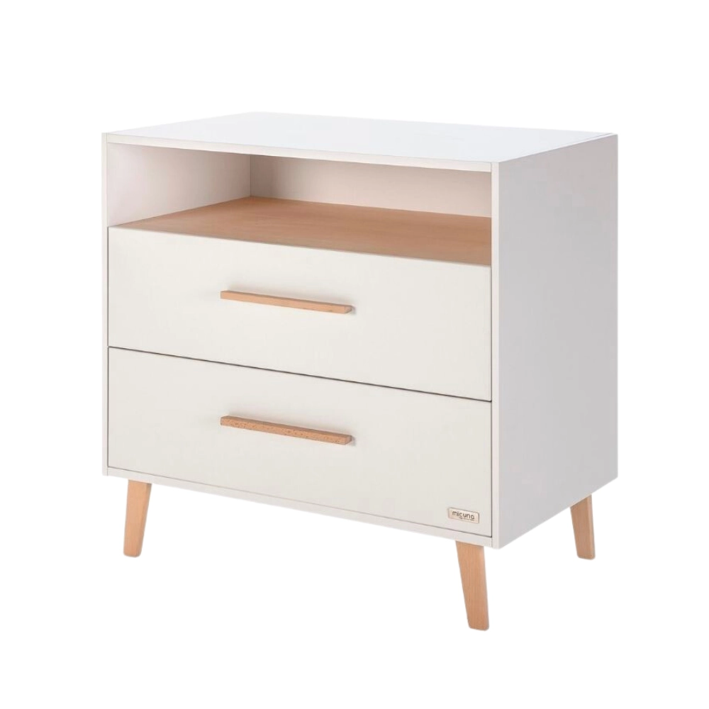 Versa Hanne Comodino 2 Cassetti - Mobile Ausiliario Per Casa, Stile Moderno E Funzionale